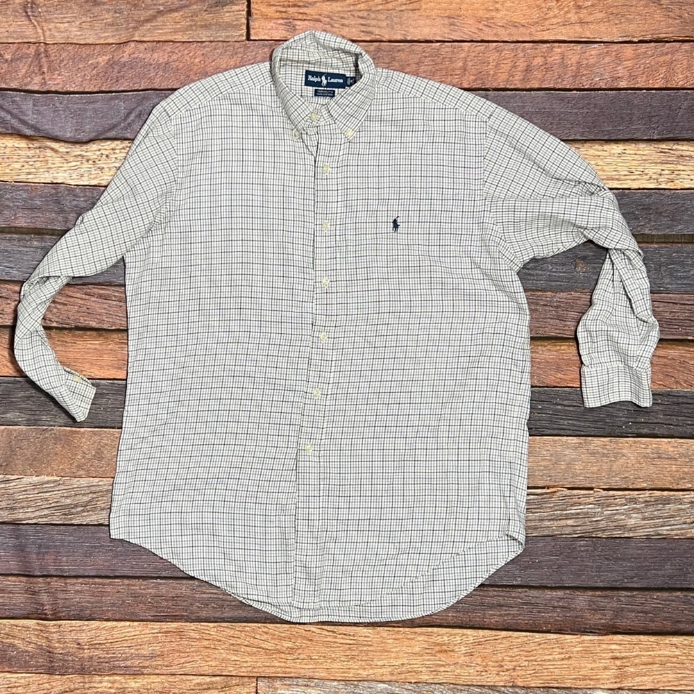 Polo Ralph Lauren Yarmouth Check Long Sleeve Button Down Dress Shirt